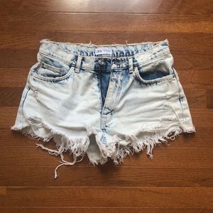 Frayed Jean Shorts